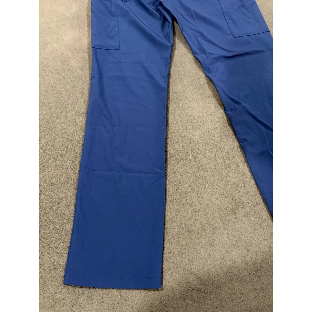 Jaanuu Cargo Scrub Pants Mens XS Blue Stretch Drawstring Waist Pockets Workwear